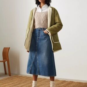 Levi’s Premium High Rise A-Line Decon Skirt - Mid Morning Wash, Size 31